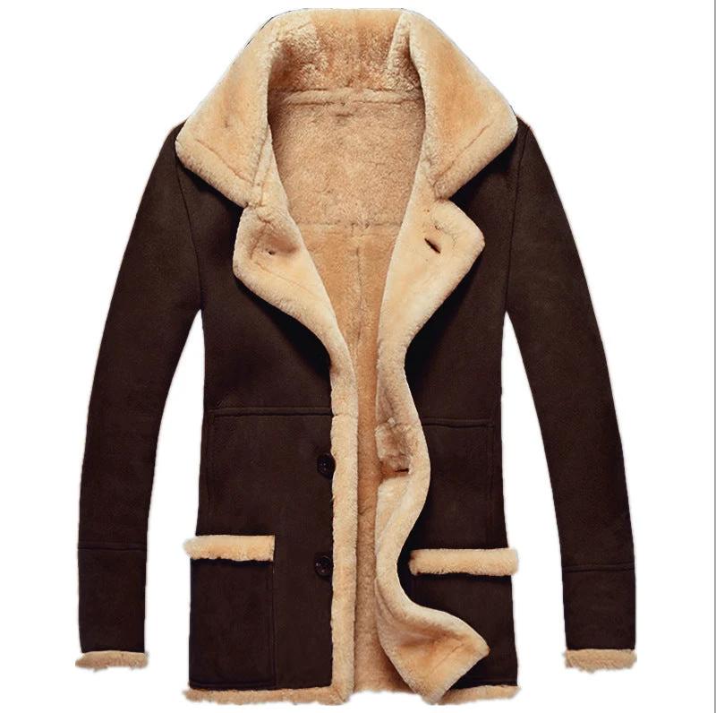 Men's Fleece Fur Thick Coat by GJG Denim