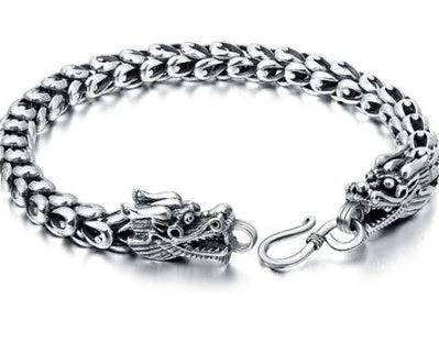 S925 Silver Bold Domineering Men's Faucet Bracelet by GJG Denim