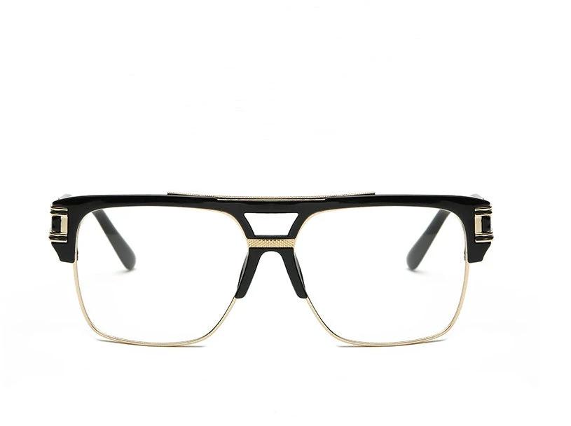 Men's Square Retro Colorful Reflective Sunglasses by GJG Denim