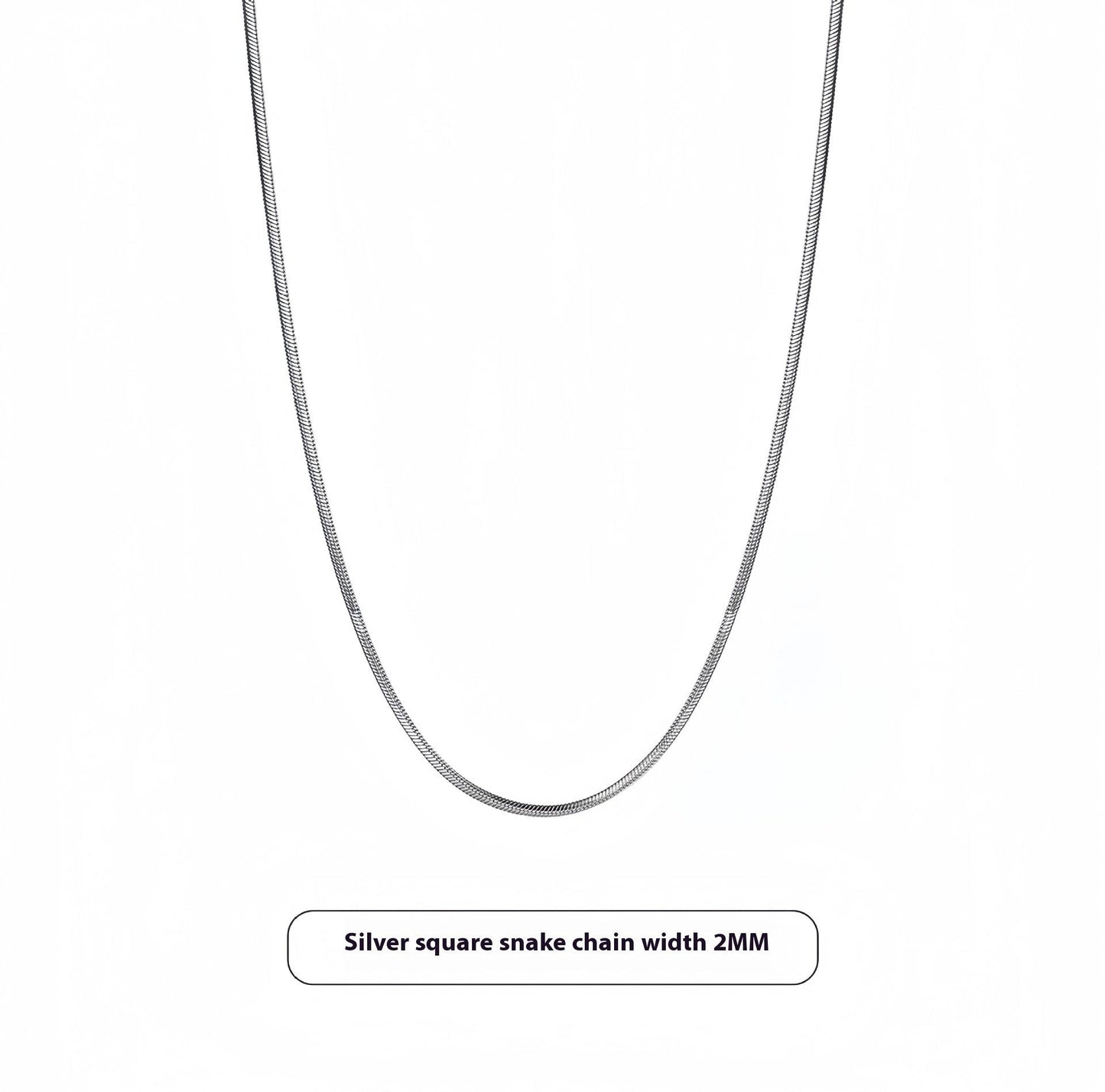 Titanium Steel Snake Chain Necklace For Men by GJG Denim