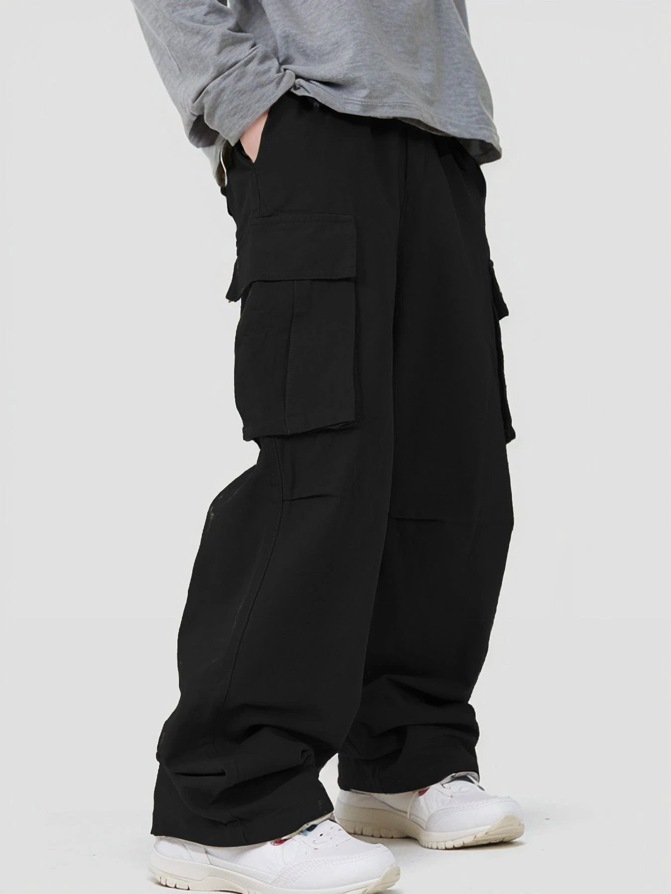 Men's Casual Loose Three-dimensional Pocket Cargo Pants by GJG Denim