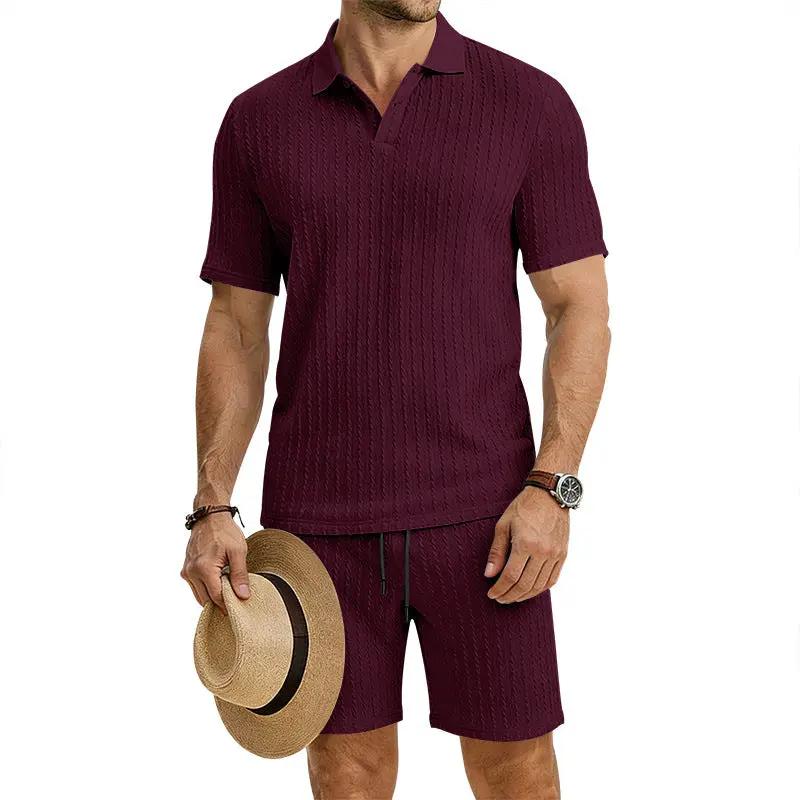 Men's Stretch Jacquard Textured Suit by GJG Denim