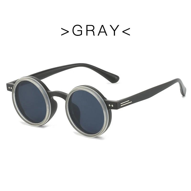Adjustable Zoom Round Frame Polarized Sunglasses For Men by GJG Denim