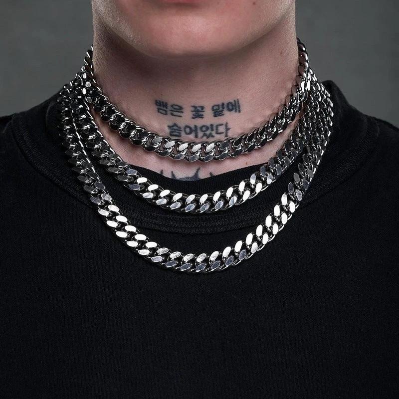 Men's Luxury Elegant Gold Color Chain Necklace by GJG Denim
