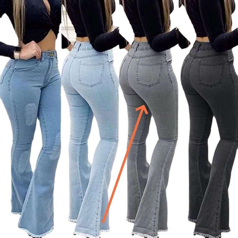Women Fashion Elastic Ladies Jeans Pants by GJG Denim