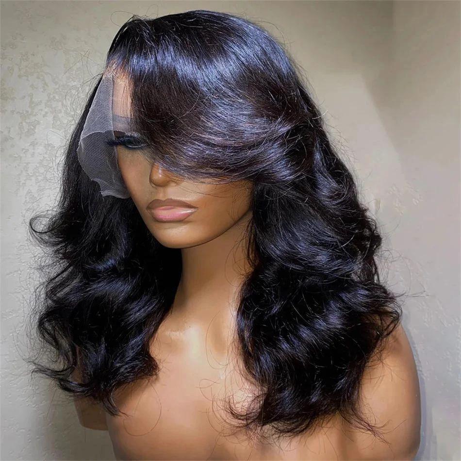 Women's Solid Color Transparent Lace Forehead Wig by GJG Denim
