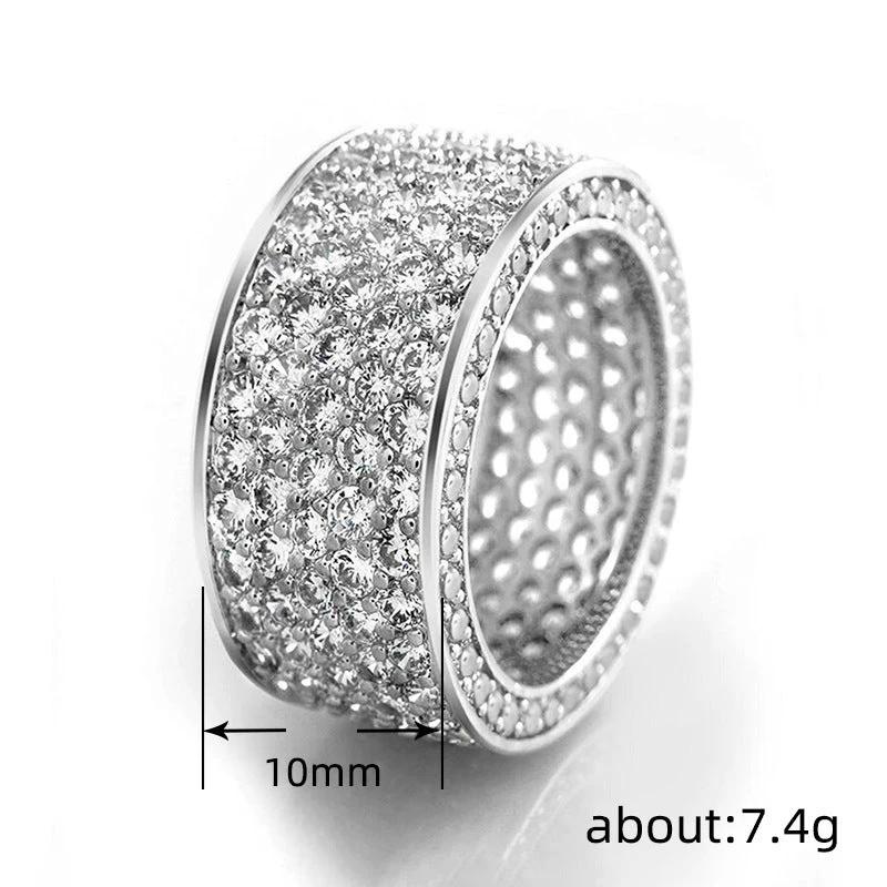 Copper Inlaid Zircon Ring For Men by GJG Denim