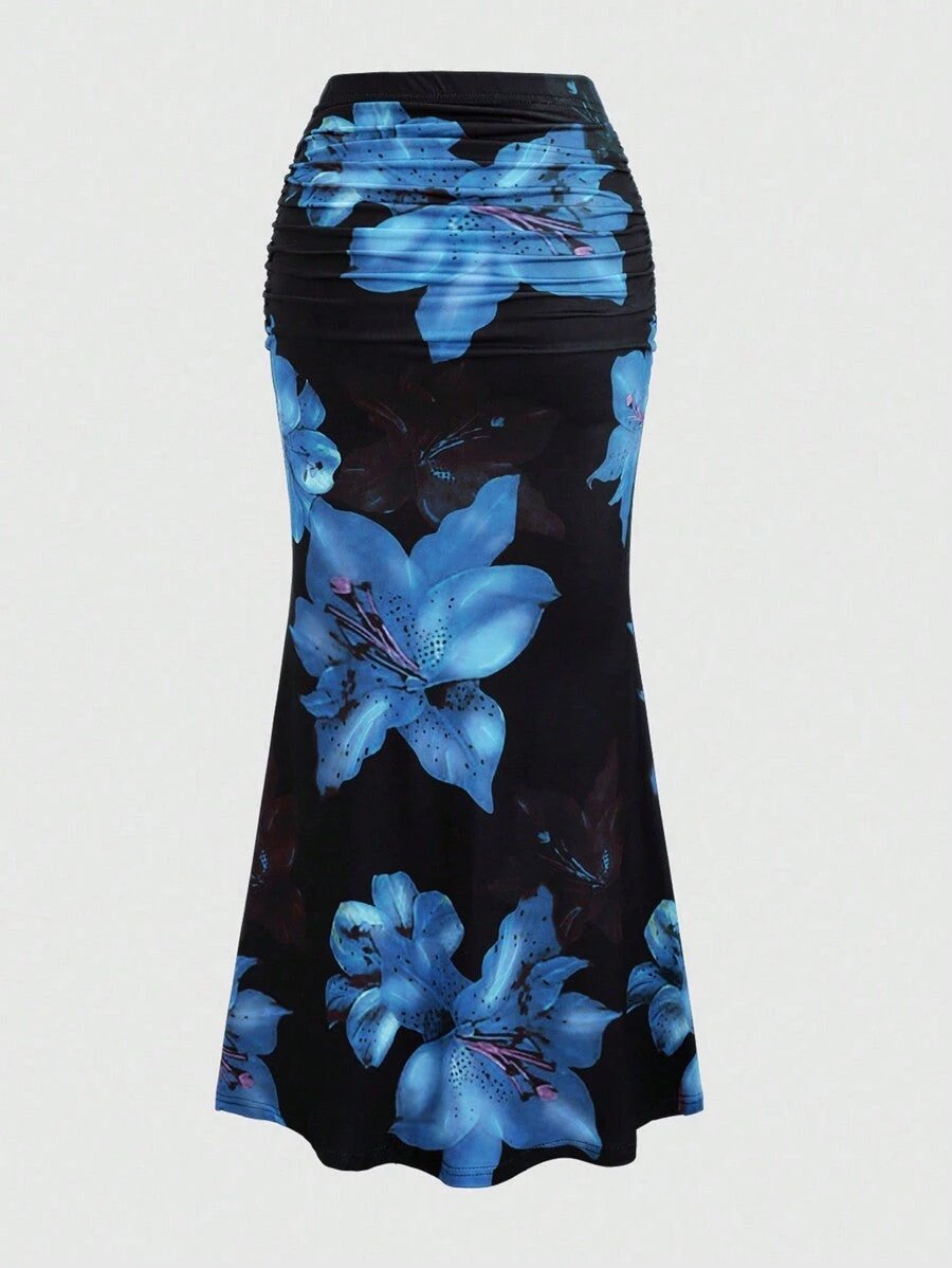 A- Line Skirt Leisure Vacation Long Women's Clothing by GJG Denim