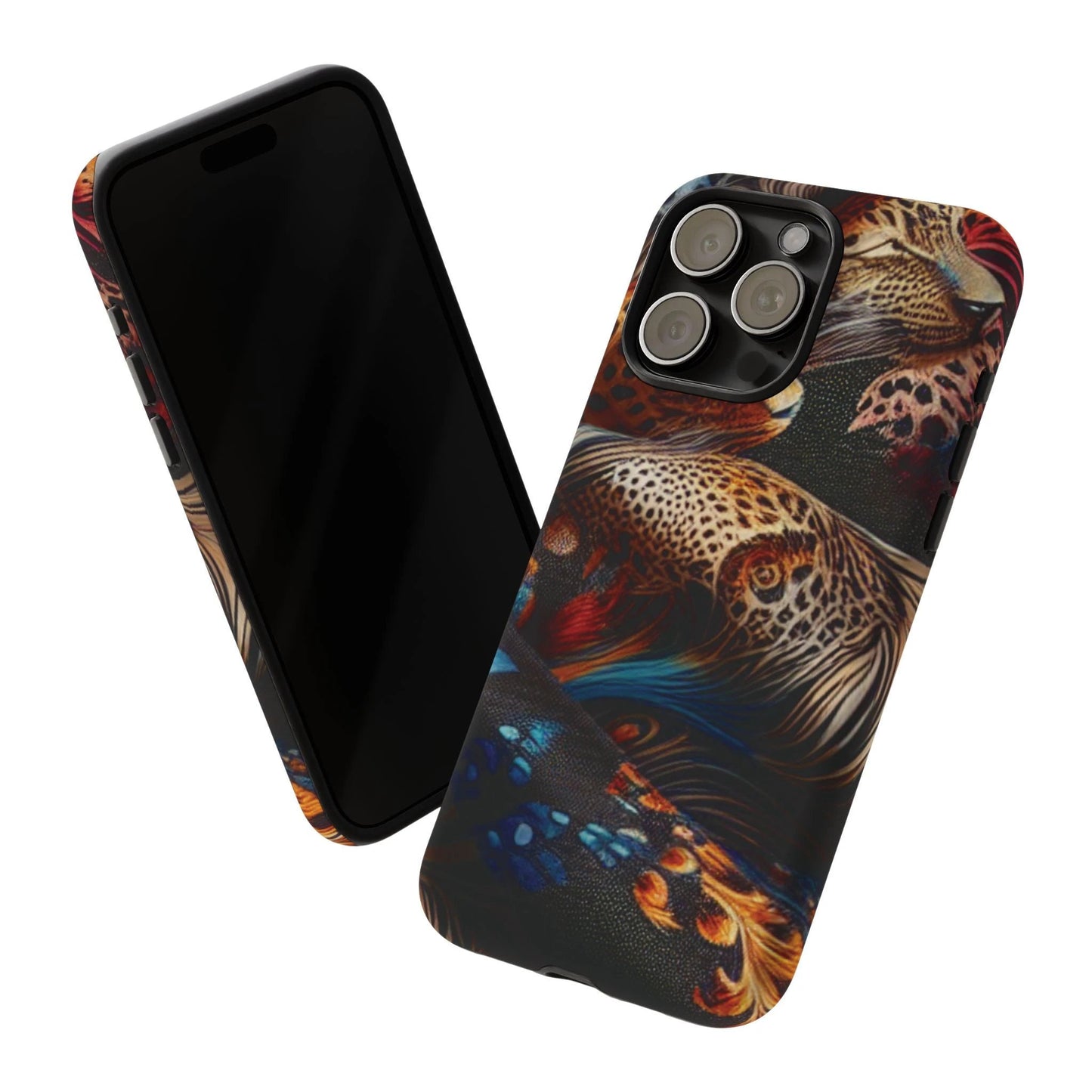Stylish Tough Phone Case with Elegant Black and Gold Design by Printify
