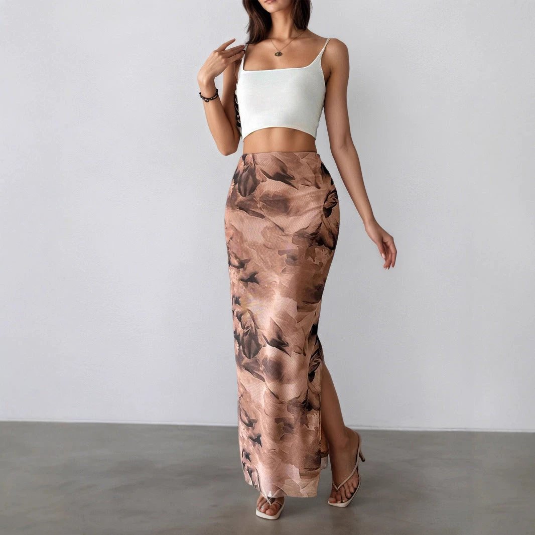 Figure-flattering Versatile And Elegant Long skirt by GJG Denim