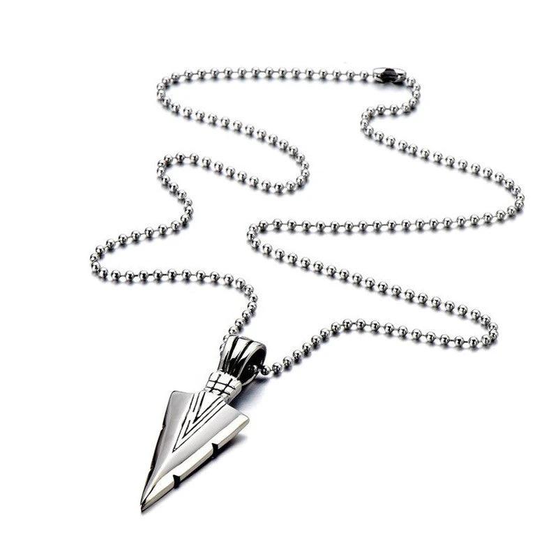 Triangle Arrow Retro Necklace For Men by GJG Denim