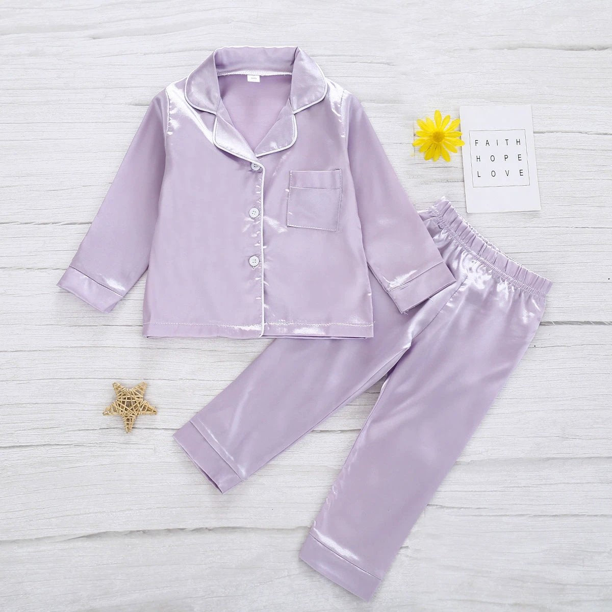 Pure Color Children's pajamas Casual Fashion Suit by GJG Denim