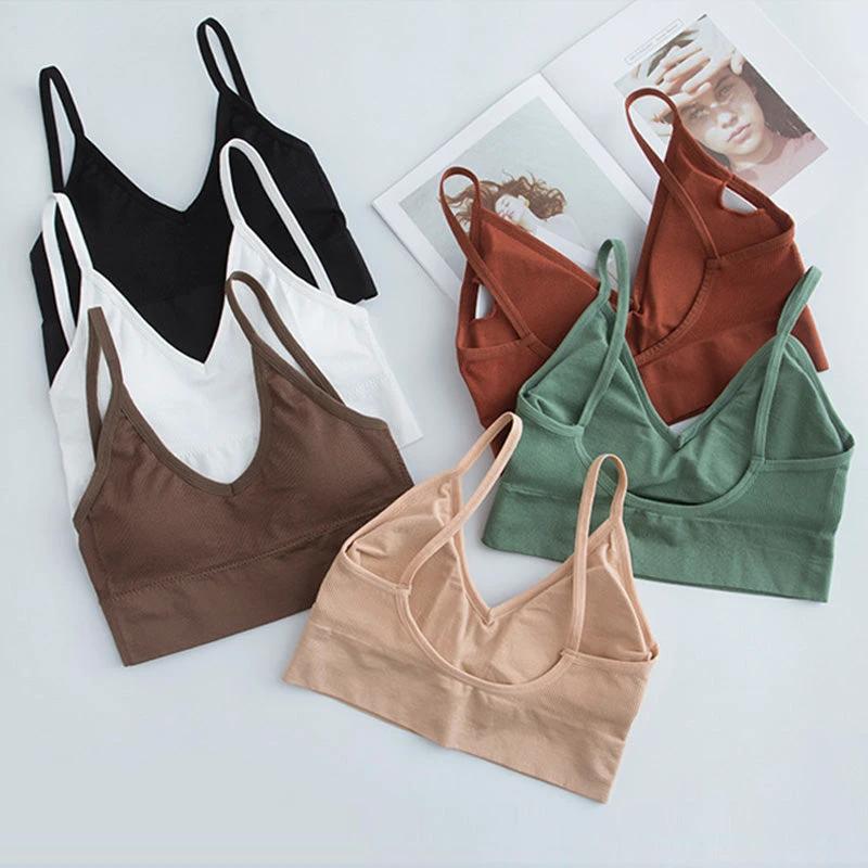 U Back Sports Bra for Women,Wirefree Padded Athletic Vest,Gym Fitness Running Yoga Sport Tops,Seamless Sports Bra Top by GJG Denim