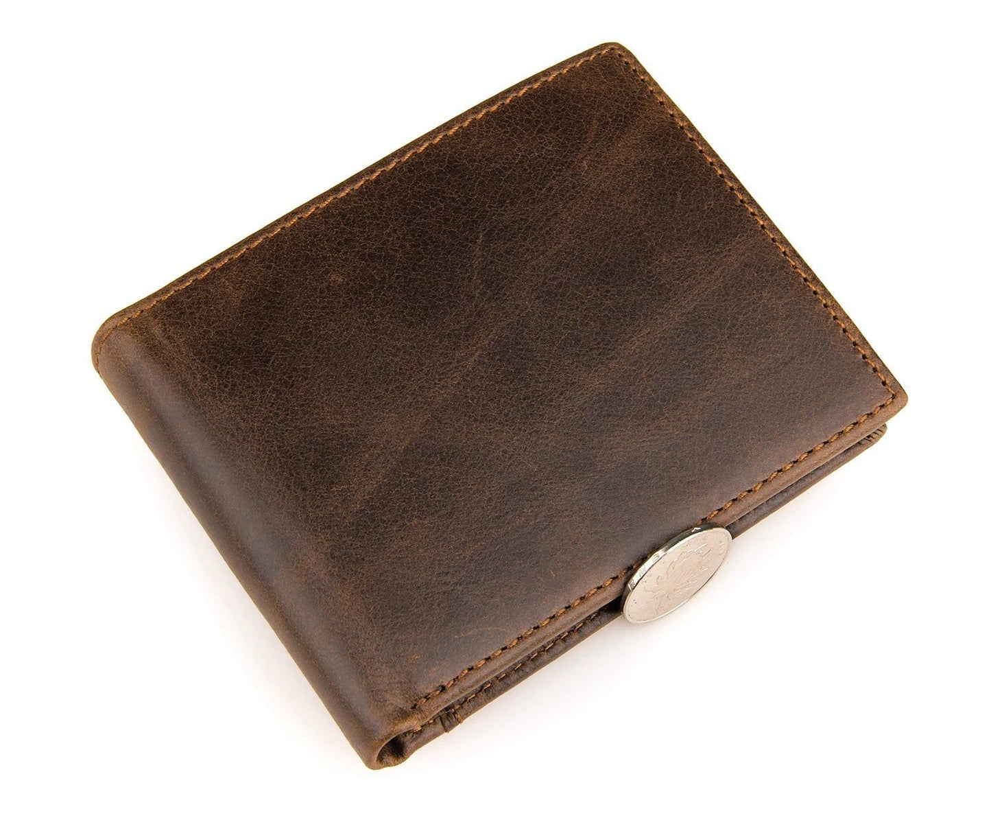 Men's Short Leather Wallet by GJG Denim