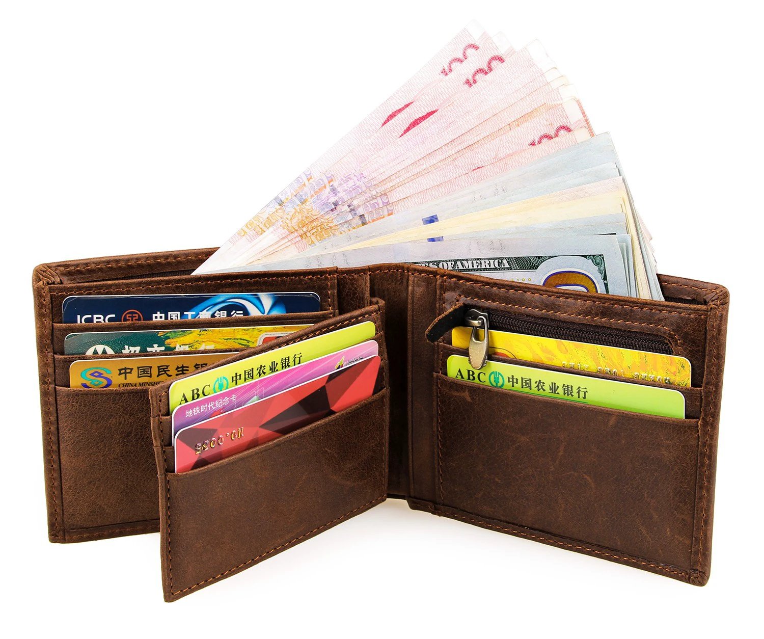Men's Short Leather Wallet by GJG Denim