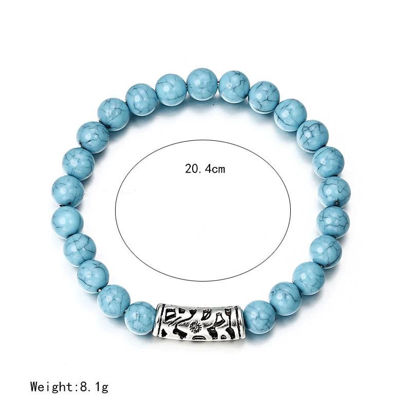 Classic Acrylic Beaded Bracelets For Men by GJG Denim