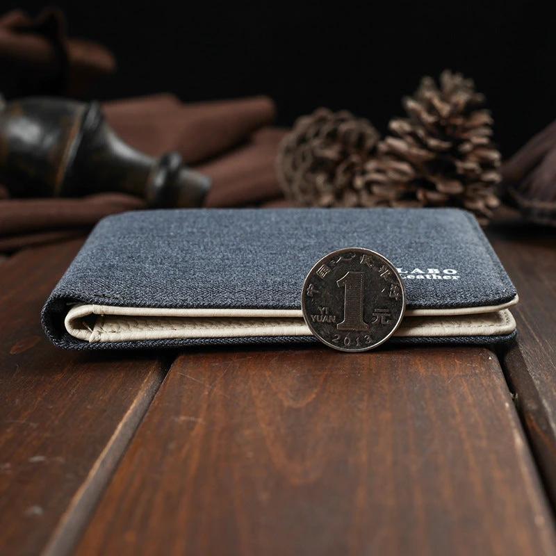 Men's Short Denim Fabric Wallet by GJG Denim