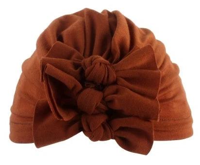 Pleated bowknot baby hat by GJG Denim