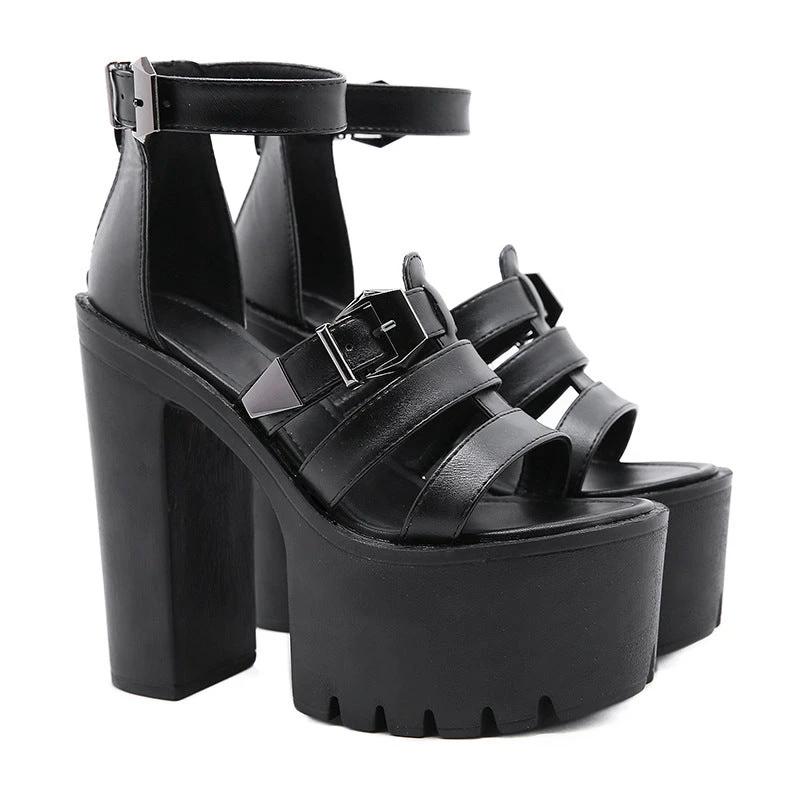Women's Stylish Platform High Heel Sandals by GJG Denim