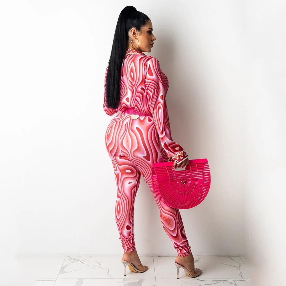 Printed Long Sleeve Matching Set by GJG Denim
