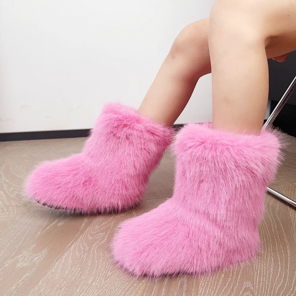 Snow Boots Middle Boots Furry Boots by GJG Denim