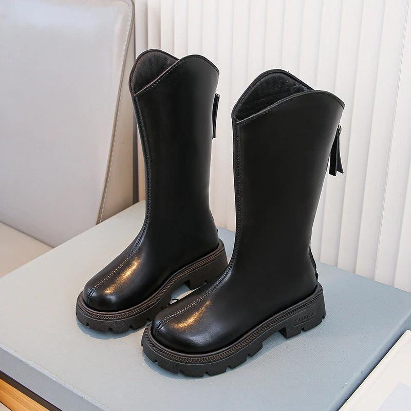 Girls' Shoes Winter Children's Boots Spring And Autumn Children's Shoes by GJG Denim