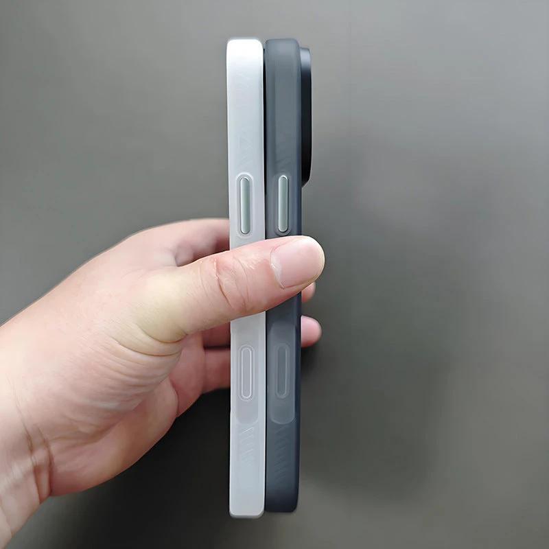 Applicable To 17promax Phone Case New Magnetic Simple Skin Sense Drop-resistant Protective Cover by GJG Denim
