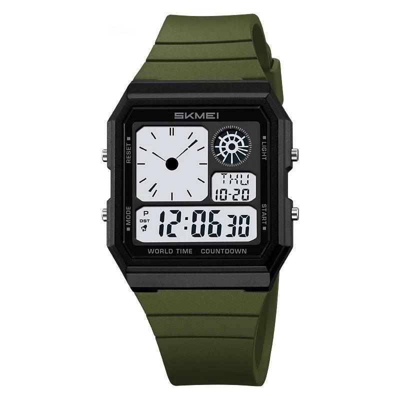Men's Waterproof Multifunctional Electronic Sports Watch by GJG Denim