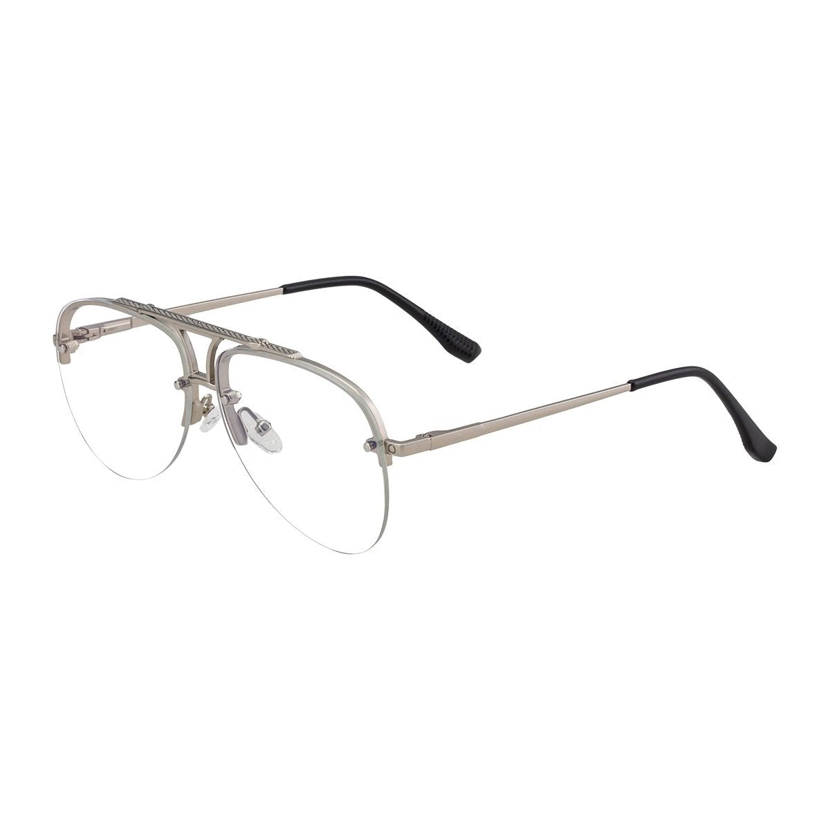 Men's Fashion Metal Half-Frame Sunglasses by GJG Denim
