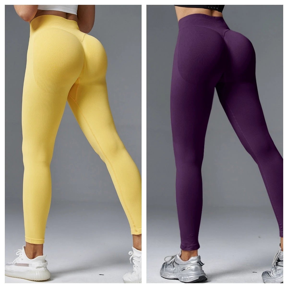 Peach Hip Tight Mid Waist Yoga Pants Hip Lifting Running Fitness by GJG Denim