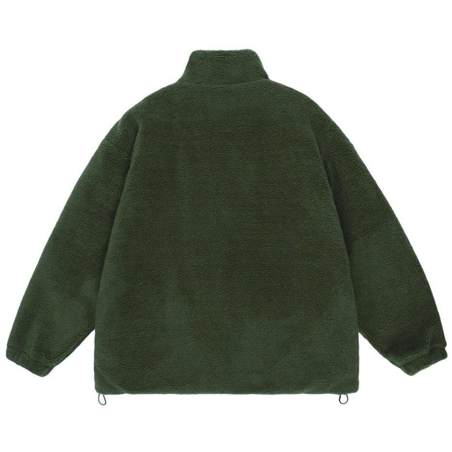 Winter Lambskin Cotton-padded Clothes Couple Loose And Warm by GJG Denim