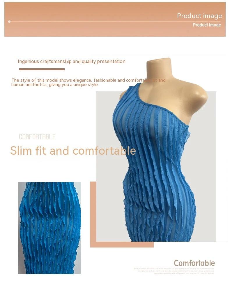 Backless High Waist Sheath Dress by GJG Denim
