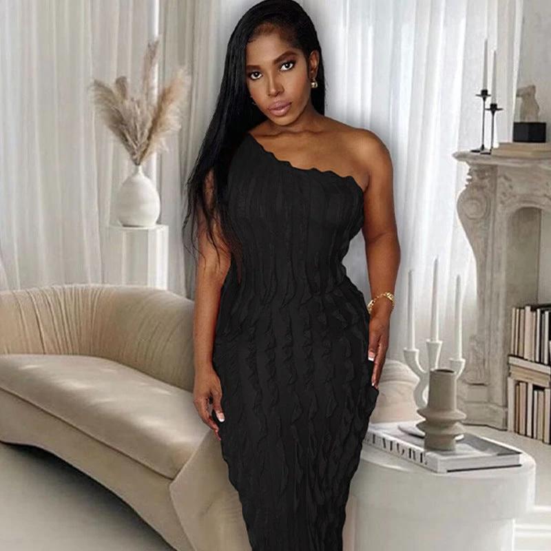 Backless High Waist Sheath Dress by GJG Denim