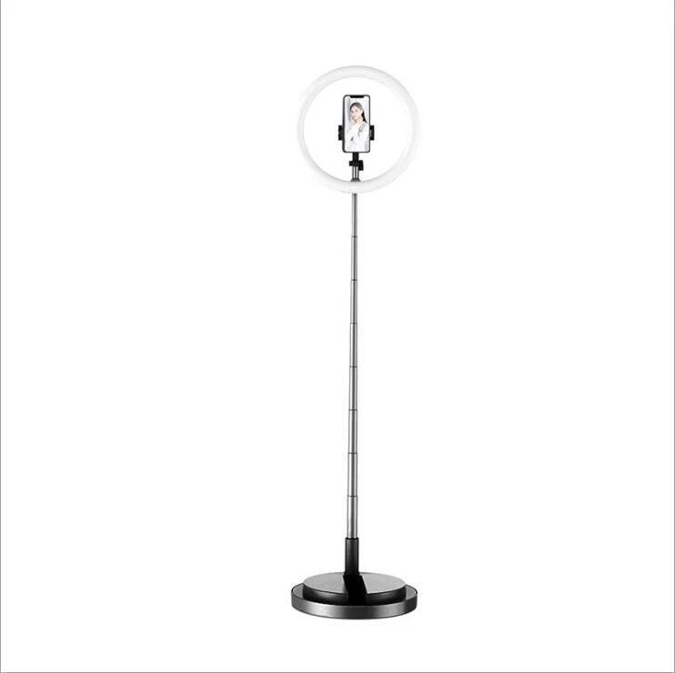 Compatible with Apple, Dimmable Light Selfie Ring LED 10 inch Video Studio Photography Lighting Portable for Youtube Vlog Live Photo with Tripod by GJG Denim