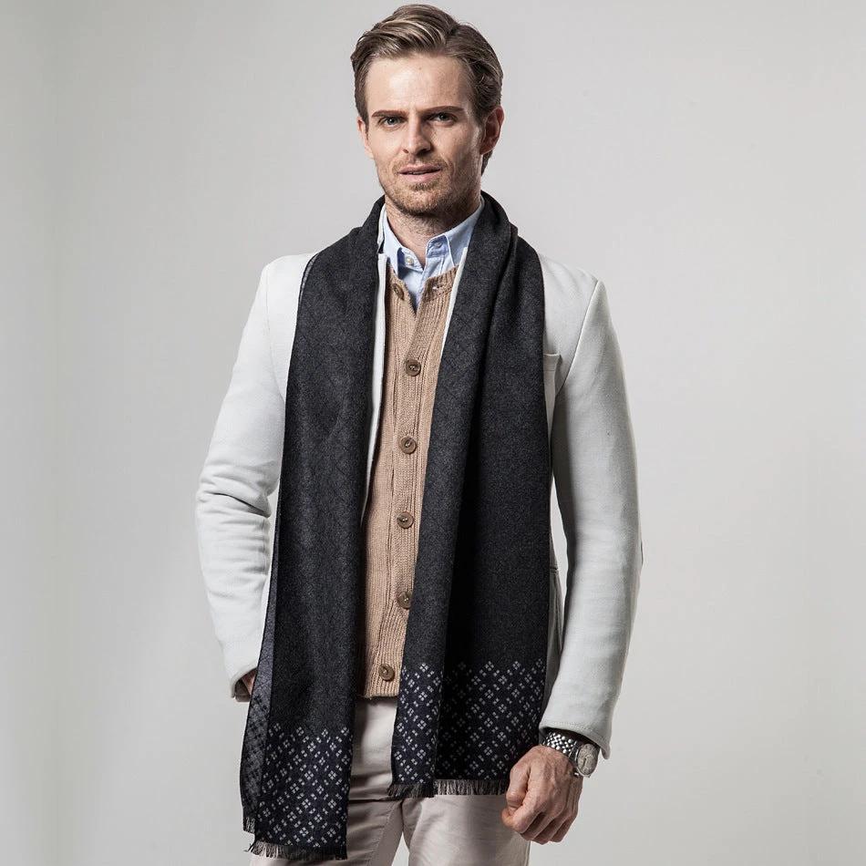 Classic Plaid Casual Warm Scarf For Men by GJG Denim