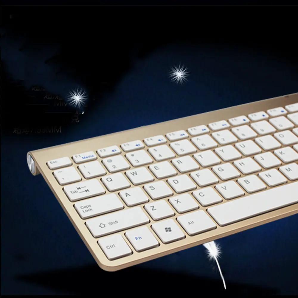 2.4G Wireless Keyboard And Mouse Protable Mini Keyboard Mouse Combo Set For Notebook Laptop Mac Desktop PC Computer Smart TV PS4 by GJG Denim