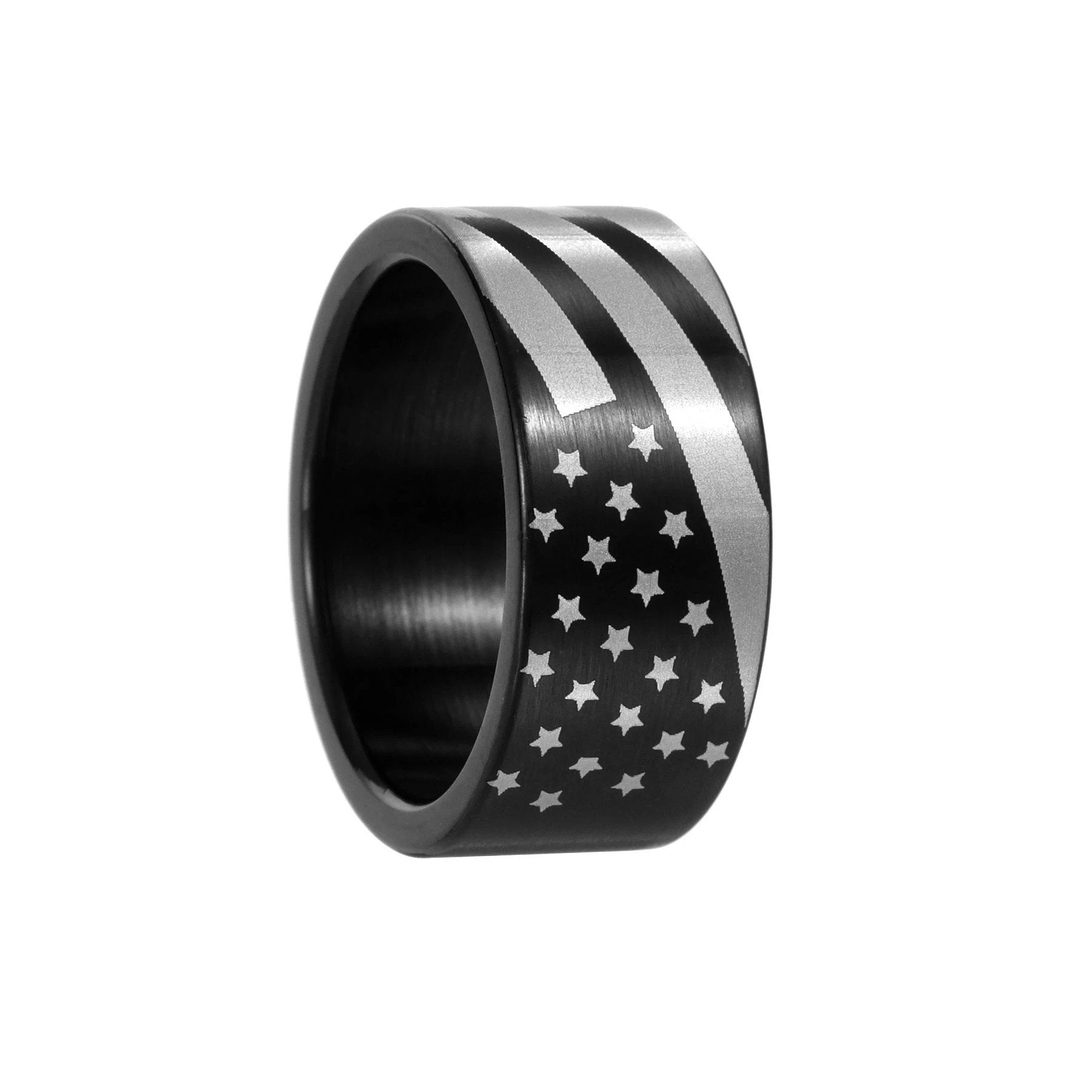 Two-tone Flag Ring for Men by GJG Denim