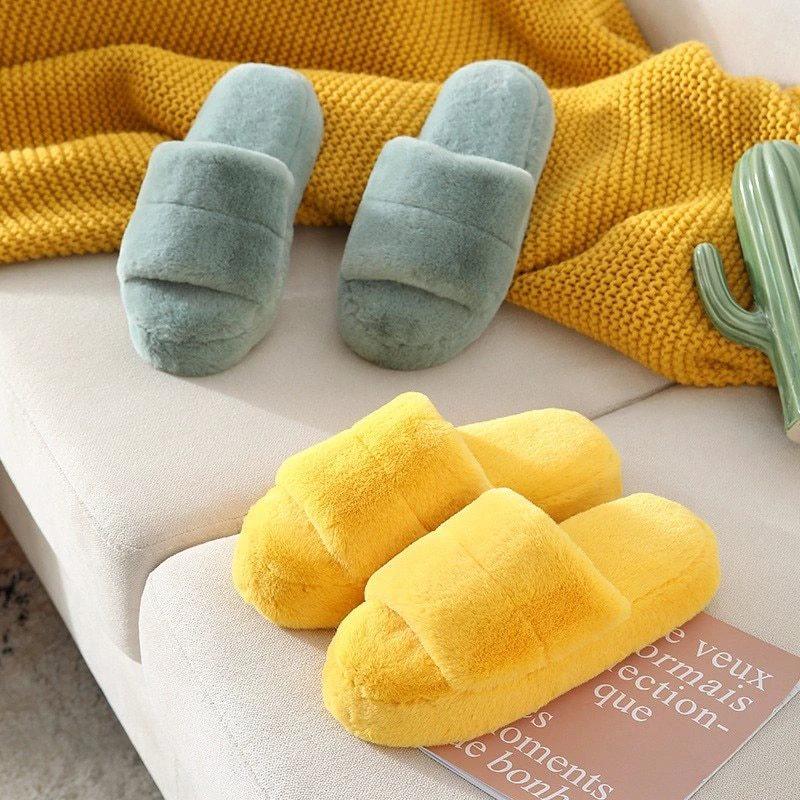 Indoor plush slippers by GJG Denim