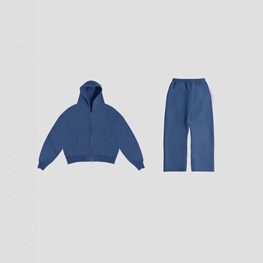 Retro Sports Casual Hoodie Leisure Suit by GJG Denim