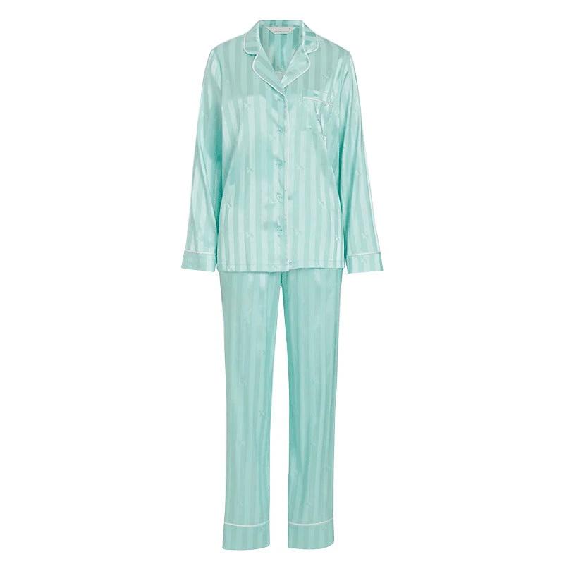 Ins Style Mint striped Pajamas by GJG Denim