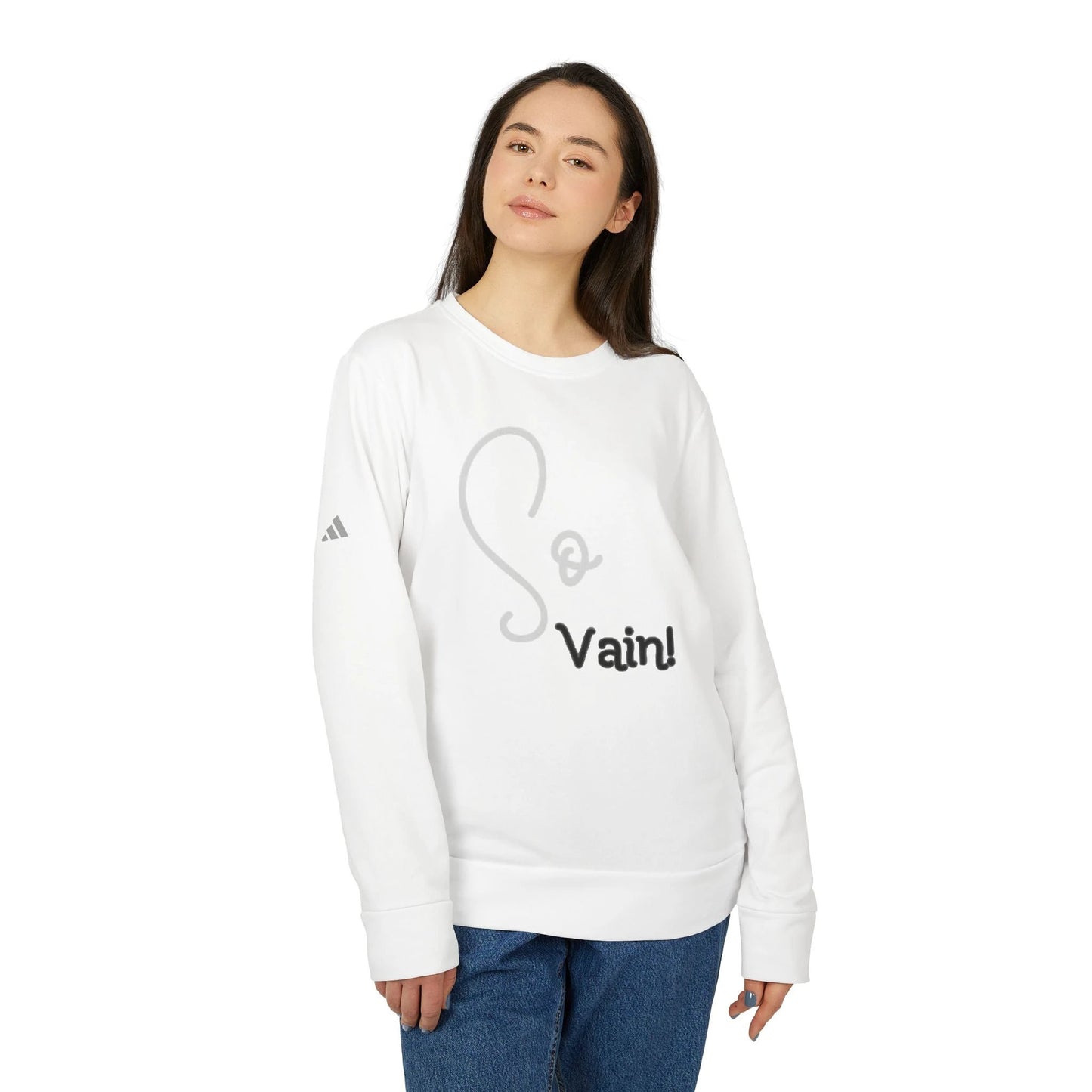 adidas Unisex Fleece Crewneck Sweatshirt So Vain by Printify