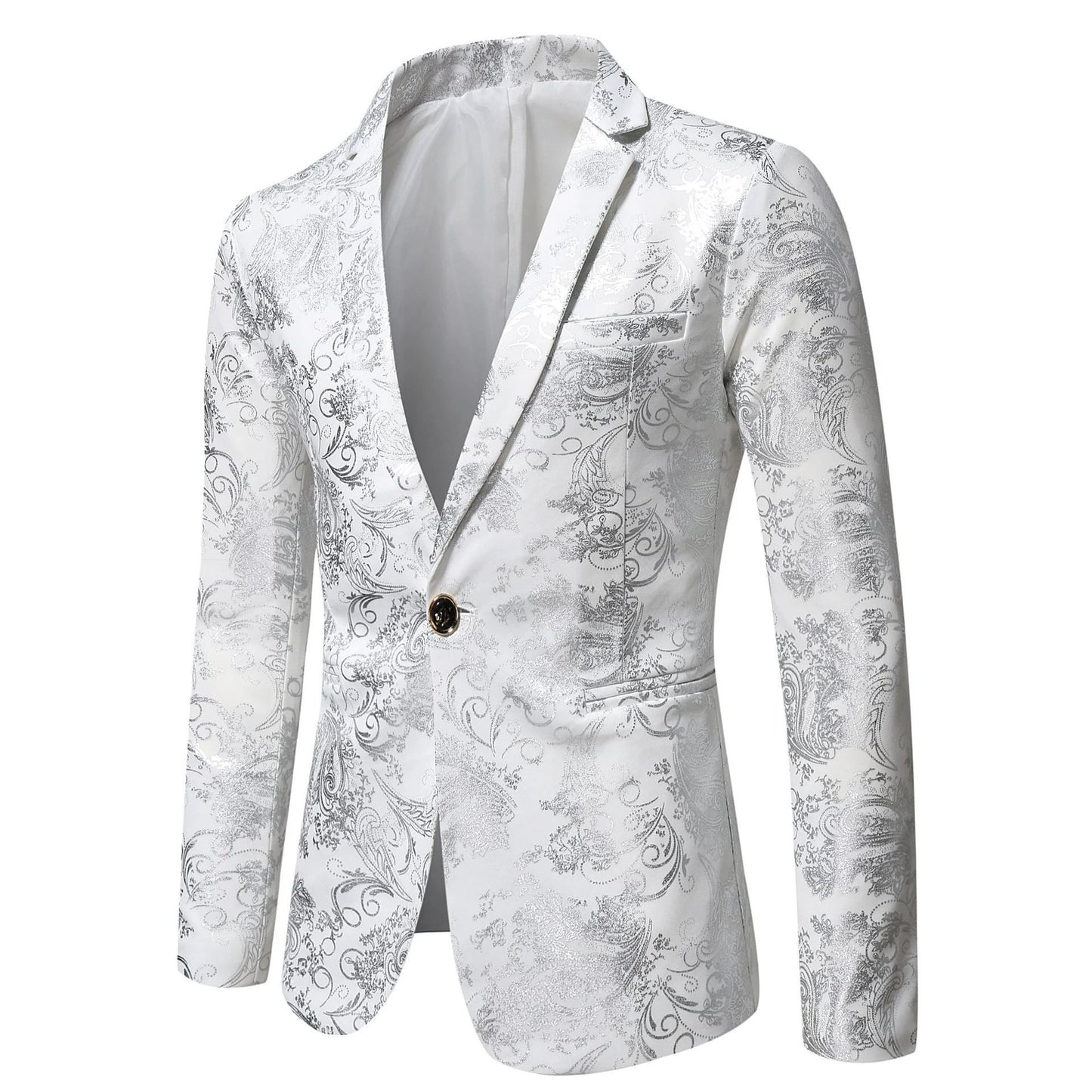 Autumn New Men's Slim Fit Casual Stage Performance Suit Jacket by GJG Denim