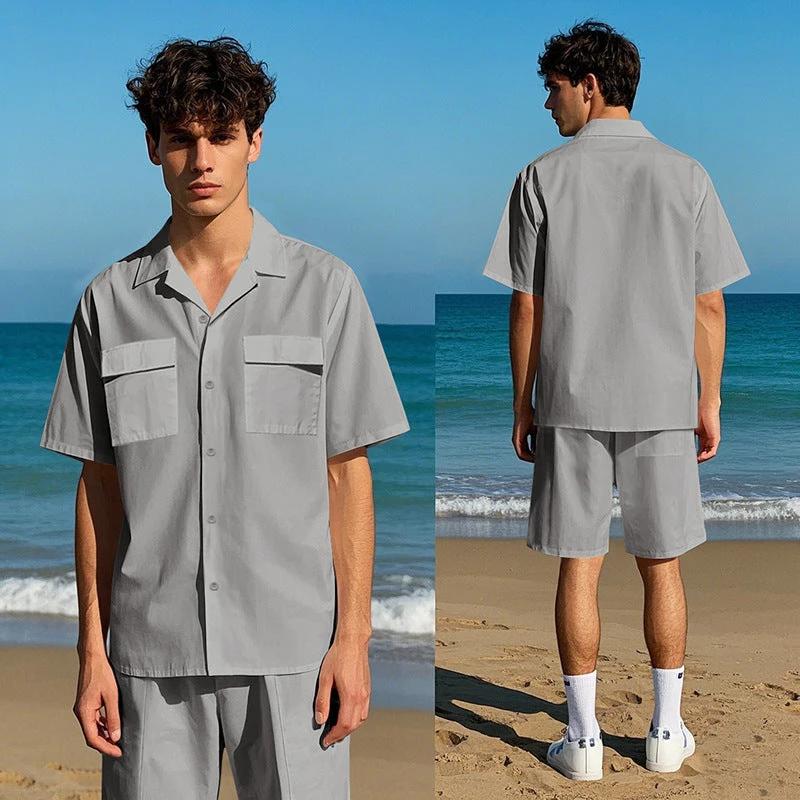 Solid Color Men's Sportswear Suit by GJG Denim