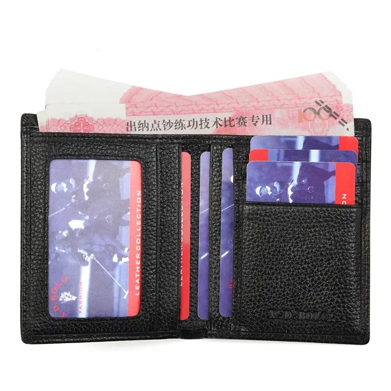 Men's Ultra-thin First Layer Cowhide Short Wallet by GJG Denim