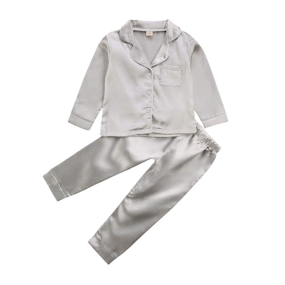 Pure Color Children's pajamas Casual Fashion Suit by GJG Denim