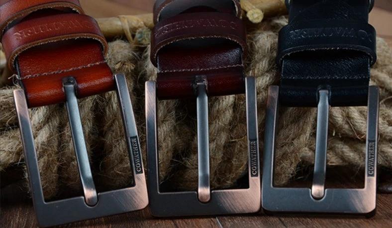 Men's Leather Belt by GJG Denim