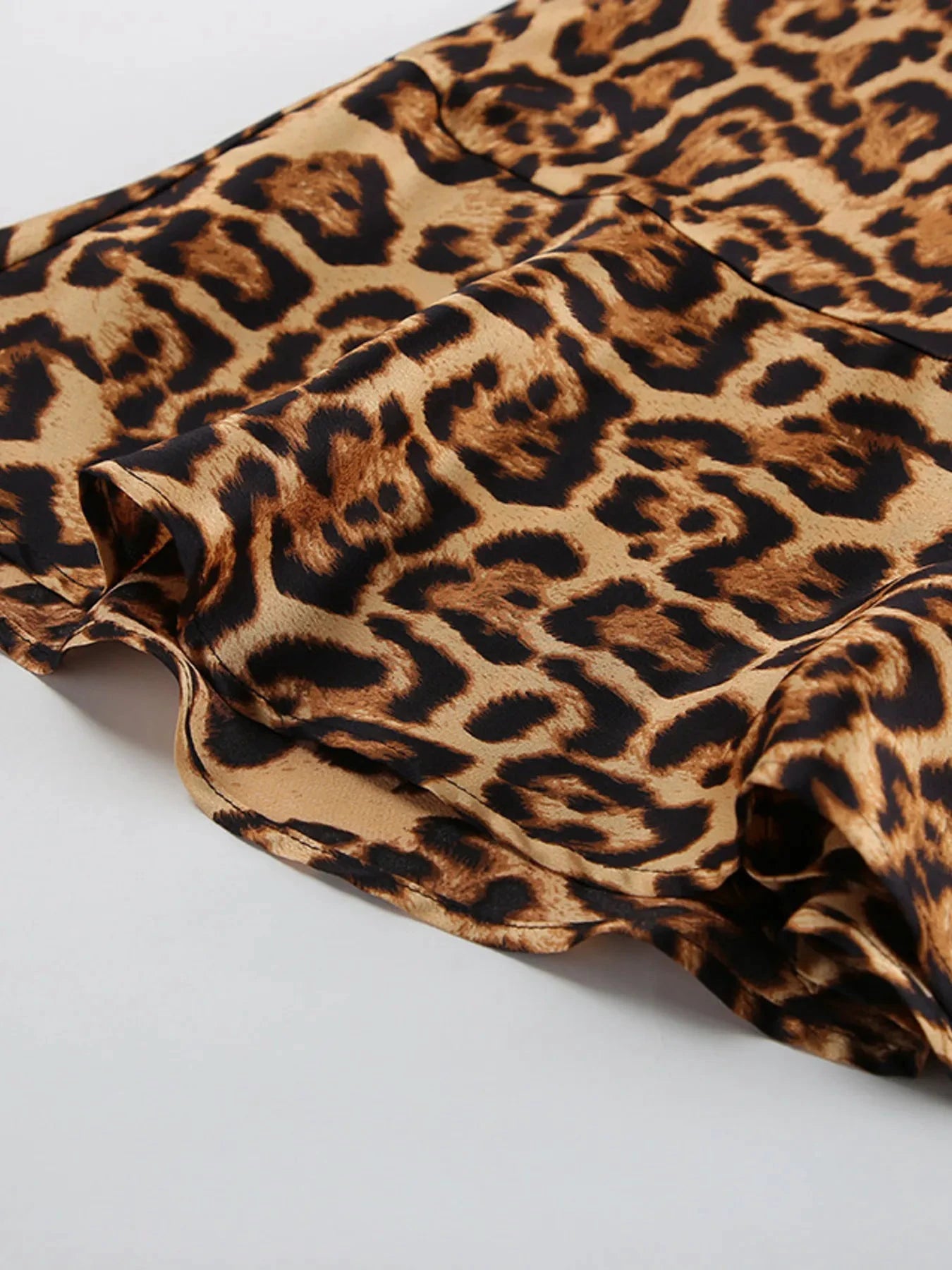 Leopard Print Mini Skirt by Lady Ros