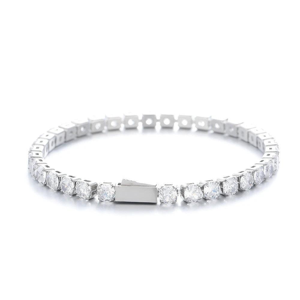 Spring-clasp Zircon Stainless Steel Men's Bracelet by GJG Denim