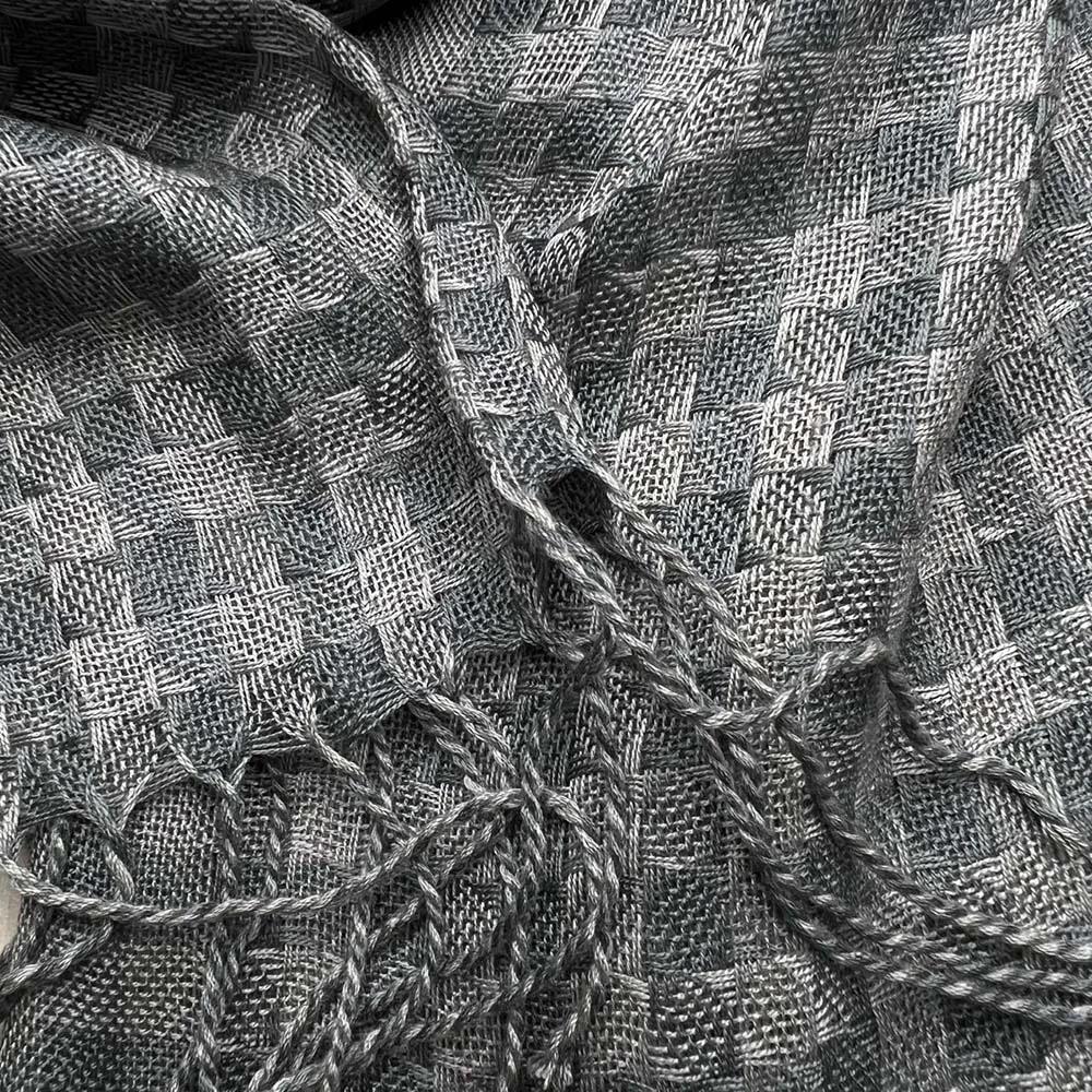 2pcs Deep Fringe Adds Movement Grey Acrylic Scarf With Fringe ,Luxe Look For Evening Wear,Scarf,vacation,daily Life,evening Party,Office Appropriate Subtlety For Women Men by GJG Denim