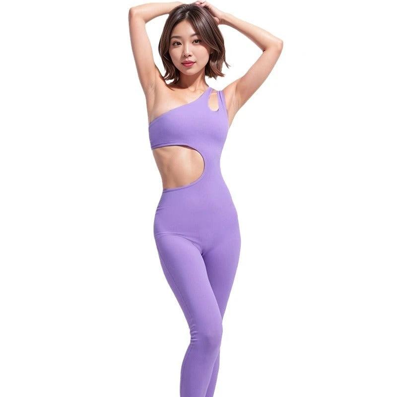 One-piece Exercise Sleeveless Irregular Workout Clothes by GJG Denim